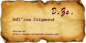 Dózsa Zsigmond névjegykártya